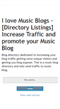 Mobile Screenshot of ilovemusicblogs.blogspot.com