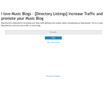 Tablet Screenshot of ilovemusicblogs.blogspot.com