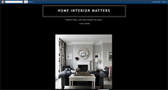 Desktop Screenshot of homeinteriormatters.blogspot.com