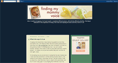 Desktop Screenshot of findingmymommyvoice.blogspot.com