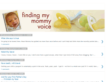 Tablet Screenshot of findingmymommyvoice.blogspot.com