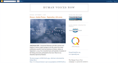 Desktop Screenshot of humanvoicesnow.blogspot.com