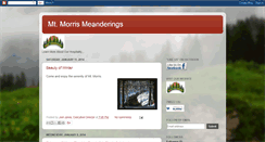 Desktop Screenshot of mtmorrismeanderings.blogspot.com