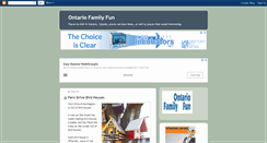 Desktop Screenshot of ontariofamilyfun.blogspot.com