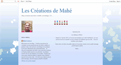 Desktop Screenshot of creationsmahe.blogspot.com