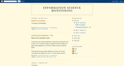 Desktop Screenshot of informationsciencemonitoring.blogspot.com