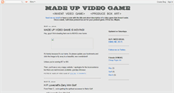 Desktop Screenshot of madeupvideogame.blogspot.com