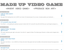 Tablet Screenshot of madeupvideogame.blogspot.com