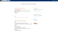 Desktop Screenshot of howtospeakhip.blogspot.com