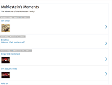Tablet Screenshot of muhlesteinmoments.blogspot.com