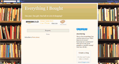 Desktop Screenshot of everythingibought.blogspot.com