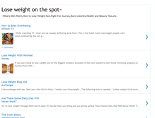 Tablet Screenshot of lose-weight-onthespot.blogspot.com