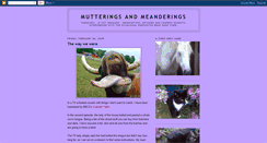 Desktop Screenshot of mutteringsandmeanderings.blogspot.com