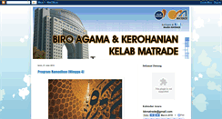 Desktop Screenshot of biroagamakerohanian.blogspot.com