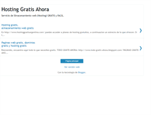 Tablet Screenshot of hosting-gratis-ahora.blogspot.com