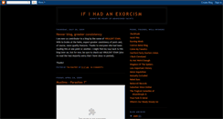 Desktop Screenshot of ifihadanexorcism.blogspot.com