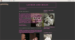 Desktop Screenshot of laurenandmiley.blogspot.com