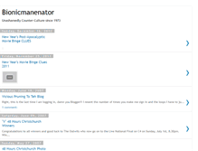 Tablet Screenshot of bionicmanenator.blogspot.com