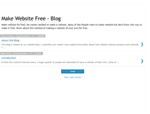 Tablet Screenshot of freewebsitemaking.blogspot.com