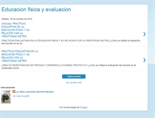 Tablet Screenshot of educacionfisicayevaluacion.blogspot.com