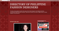 Desktop Screenshot of directoryphilippinefashiondesigners.blogspot.com