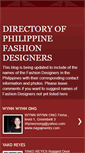 Mobile Screenshot of directoryphilippinefashiondesigners.blogspot.com