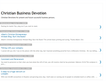 Tablet Screenshot of christianbusinessdevotion.blogspot.com