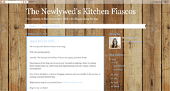 Desktop Screenshot of newlywedkitchenfiascos.blogspot.com