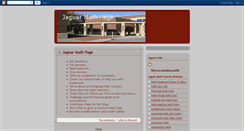 Desktop Screenshot of jaguarmathpage.blogspot.com