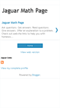 Mobile Screenshot of jaguarmathpage.blogspot.com