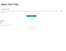 Tablet Screenshot of jaguarmathpage.blogspot.com