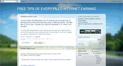 Desktop Screenshot of freetipsinternetearning.blogspot.com