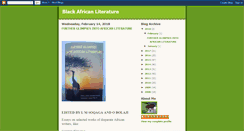 Desktop Screenshot of blackafricanliterature.blogspot.com