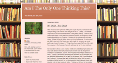 Desktop Screenshot of onlyonethinking.blogspot.com