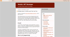 Desktop Screenshot of newbiedotnetdev.blogspot.com