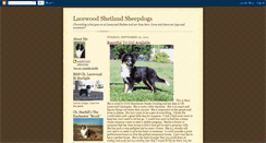 Desktop Screenshot of lacewoodshelties.blogspot.com