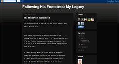 Desktop Screenshot of followinghisfootstepsmylegacy.blogspot.com