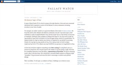 Desktop Screenshot of fallacywatch.blogspot.com