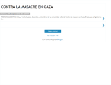 Tablet Screenshot of contralamasacreengaza.blogspot.com