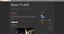 Desktop Screenshot of memo-to-self.blogspot.com