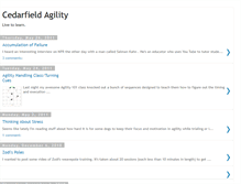 Tablet Screenshot of cedarfieldagility.blogspot.com