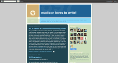 Desktop Screenshot of madisonlovestowrite.blogspot.com