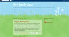 Desktop Screenshot of livefreelynow.blogspot.com