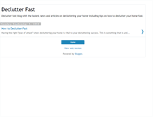 Tablet Screenshot of declutterfast.blogspot.com