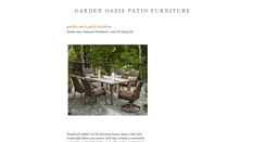 Desktop Screenshot of gardenoasis-patiofurniture.blogspot.com