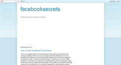 Desktop Screenshot of facebooktopsecrets.blogspot.com