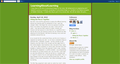 Desktop Screenshot of learningaboutlearningtheory.blogspot.com