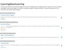 Tablet Screenshot of learningaboutlearningtheory.blogspot.com