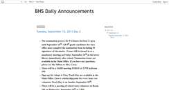 Desktop Screenshot of bhsdailyannouncements.blogspot.com