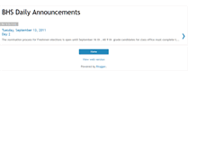 Tablet Screenshot of bhsdailyannouncements.blogspot.com